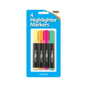 Wholesale Blister Carded Highlighters Assorted Markers (4)