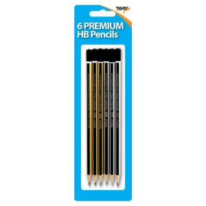 Wholesale 6 HB Pencils, Carded