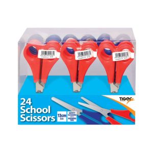 Wholesale 13cm School Safety Scissors, Rounded Tips, Display