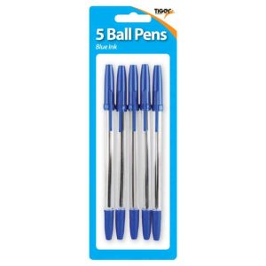 Wholesale Blister Carded Blue Ballpens (5)