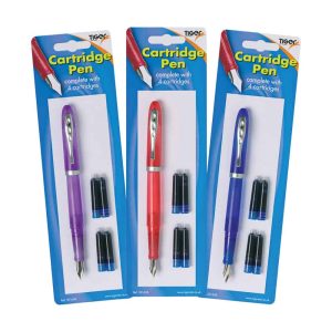 Wholesale Cartridge Pen with 4 Cartridges, 3 Assorted Blister Carded