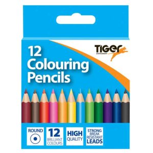 Wholesale Tiger 12 Half Size Colour Pencils - 301681