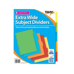 Wholesale Index Extra Wide 5 part Card Dividers