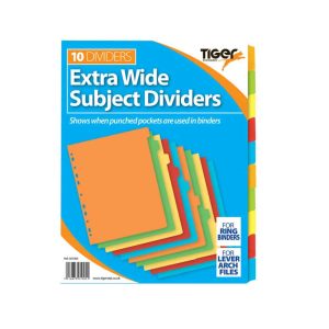 Wholesale Index Extra Wide 10 part Card Dividers
