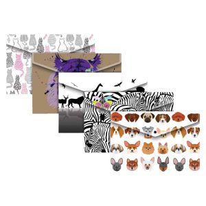 Wholesale Animal A4+ Stud Wallet 5 Assorted Designs, 200 micron