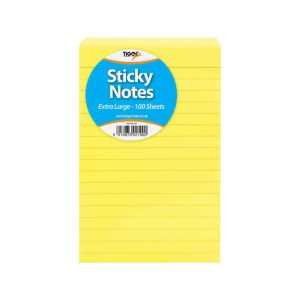 Wholesale Sticky Notes-extra large-ruled/neon yellow 15x10cm, 100 sheets