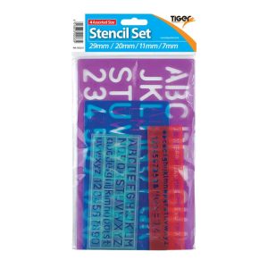 Wholesale Stencil Set (4 pce) in Hanging Pack