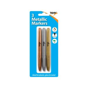 Wholesale Metallic markers-pack of 3-gold/silver/bronze