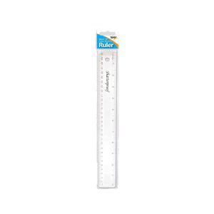Wholesale 12" shatterproof Ruler, clear, hang pack