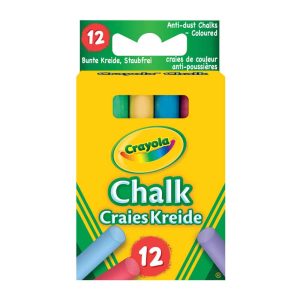 Wholesale 12 Crayola Assorted Chalks, Anti Dust - 01.0281