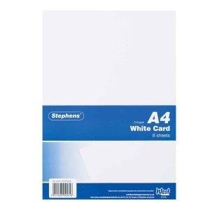 Wholesale Stephens A4 White Card, 8 Sheets