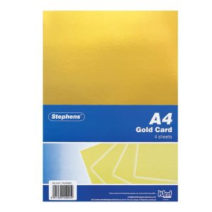 Wholesale Stephens A4 Gold Card, 4 Sheets