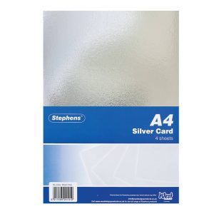 Wholesale Stephens A4 Silver Card, 4 Sheets