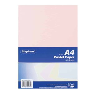Wholesale Stephens A4 Pastel Paper, 50 Sheets