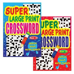 Wholesale Large Print Crossword Book 4 Titles 72 Pages - 3020