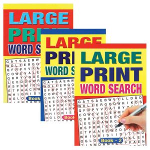 Wholesale A5 Large Print Word Search Book, 160 Pages - 3175