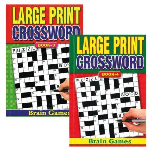 Wholesale A5 Large Print Crossword Book, 160 Pages, 4 Titles - 4090
