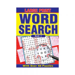 Large Print Word Search Book, 4 titles 64 Pages WP (PK72)