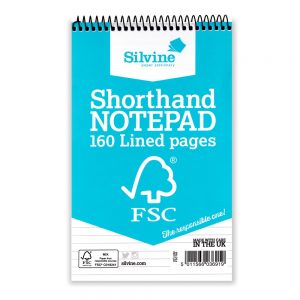 Wholesale Shorthand FSC Spiral Notebook, 160 pages, lined - FSC160