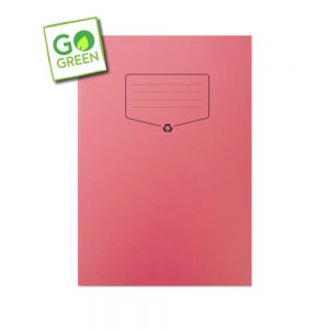 Wholesale Recycled A4 Exercise Book Red cover Feint & Margin 64pgs - EXRE101
