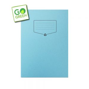 Wholesale Recycled A4 Exercise Book Blue cover 5mm Squares 64pgs - EXRE104