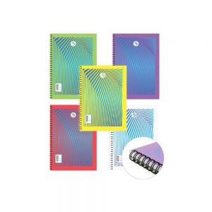 Wholesale Silvine Daze A5 Twin Wire PP Cover Notebook 140 pages 70gsm 5 Assorted Designs - PADPPA5