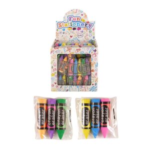 3pc Crayon Eraser Packs