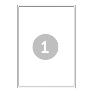 A4 Sheet Labels - 1 Label per Sheet - RCL1 (500)