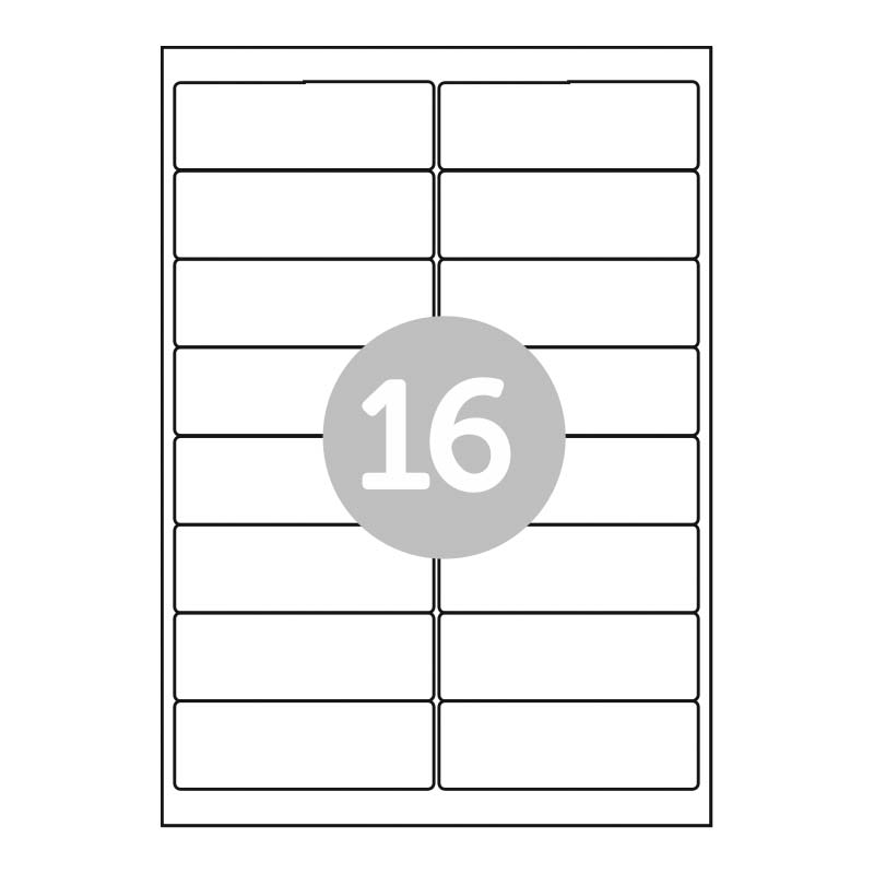 A4 Sheet Labels - 16 Labels per Sheet - RCL16 (500)