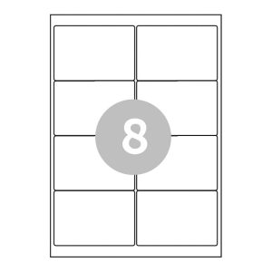 A4 Sheet Labels - 8 Labels per Sheet - RCL8 (500)