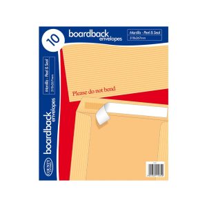 Manilla Brown Half Board Back Envelopes, 267x318mm (10s) (PK1)