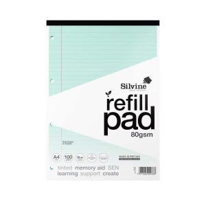Silvine SEN Blue A4 Refill Pad, 100 pages, Pack 24