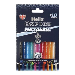 Helix Oxford Metallic Pens x10 Assorted (PK12)