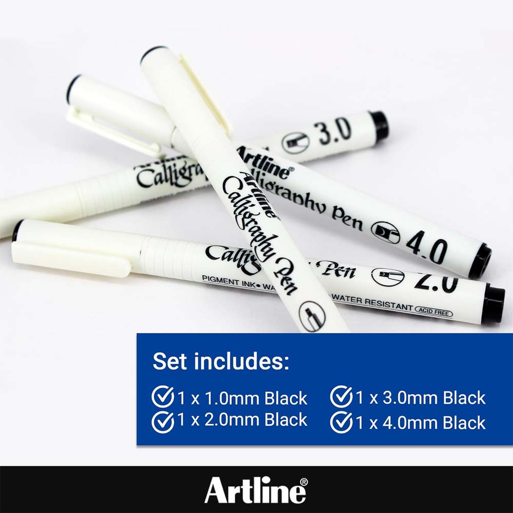 Artline Calligraphy Pens Set of 4