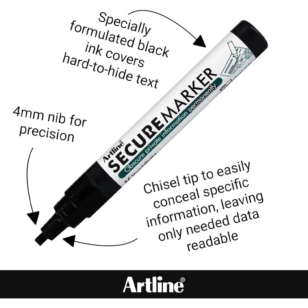 Artline Secure Redaction Marker